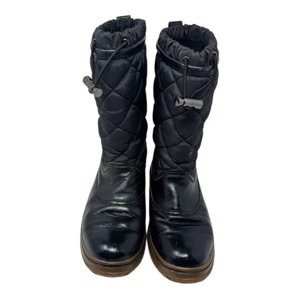 🤑Coach Samara 🖤Gorpcore Utility Black Quilted Nylon & Leather Mid Snow Boots 6